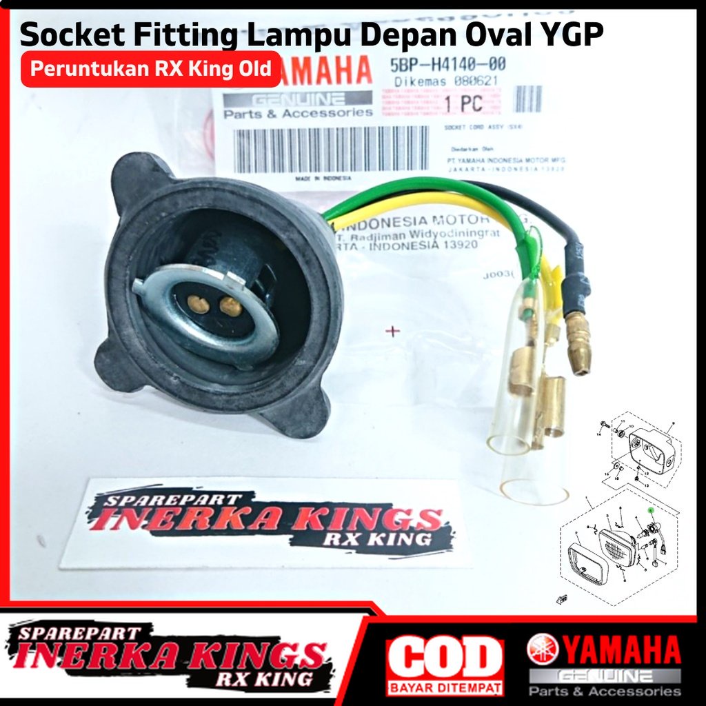 Rx King RXK OLD Original 5BP-H4140-00 Oval Headlight Socket | Shopee ...