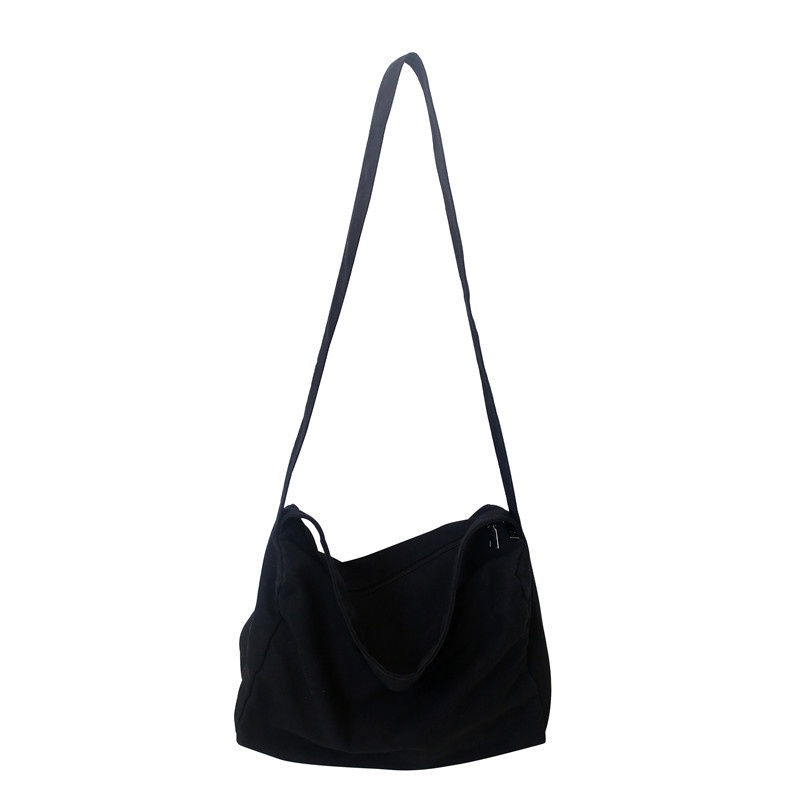 Korean Canvas Bag New Large Capacity Shoulder Bag Pure Color Simple and