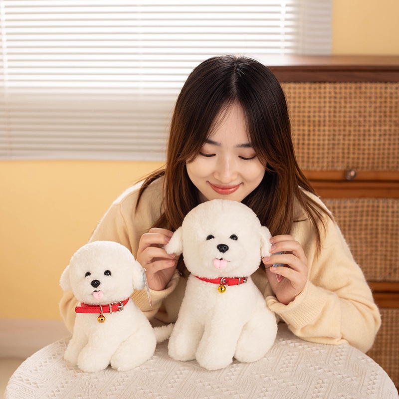 23/28cm Cute Bichon Frise Plush Toy Stuffed Animal Puppy Plushies ...