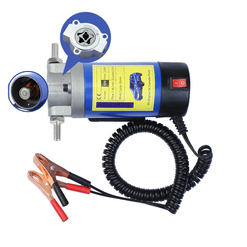AZJ 12V Oil Transfer Pump Portable 14L/min Extractor Fluid Suction