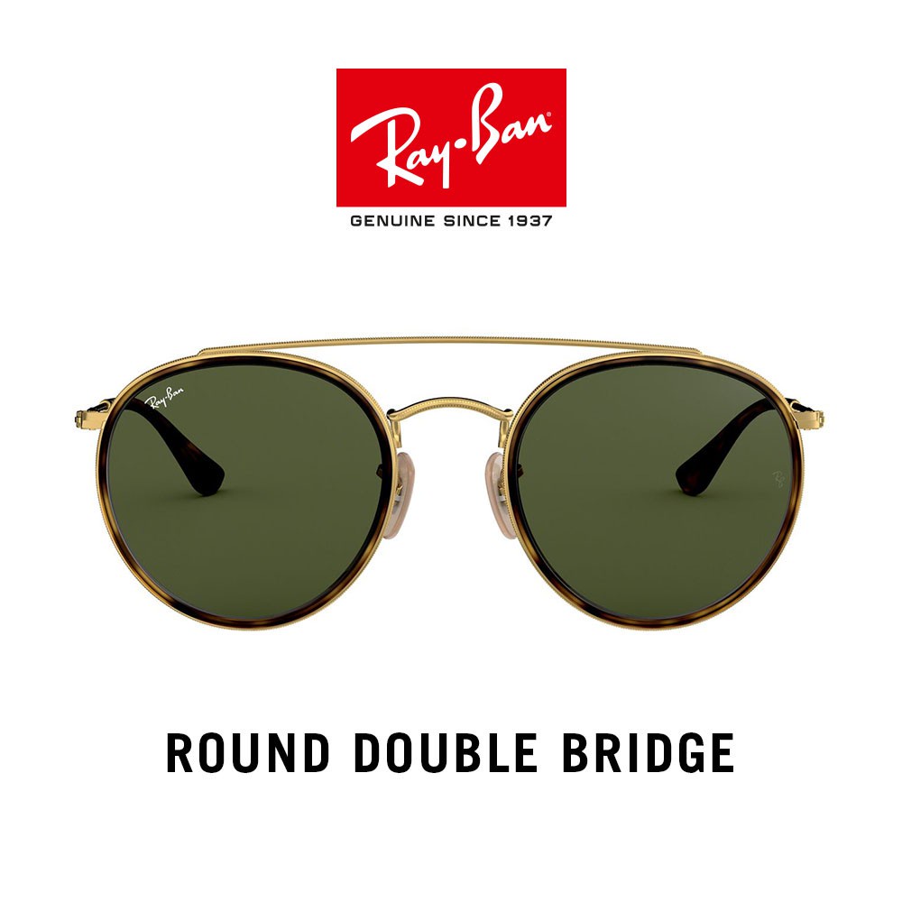 Ray-Ban Round Double Bridge - RB3647N 001 - Sunglasses | Shopee Philippines