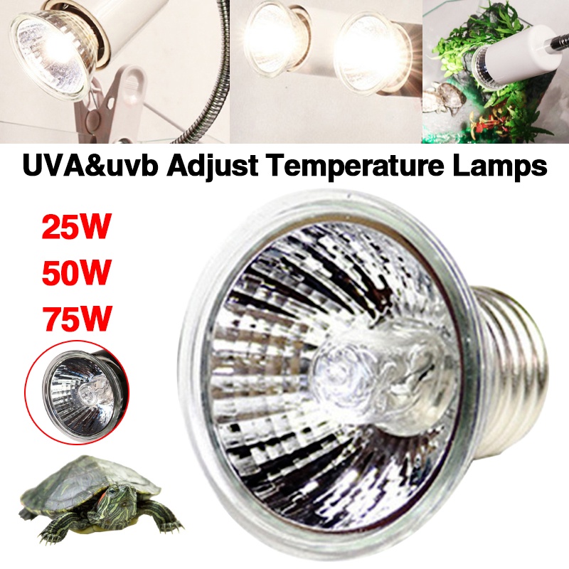 Reptile Light Bulb UV Heat Lamp Tortoise Turtle Calcium Supplement E27 ...