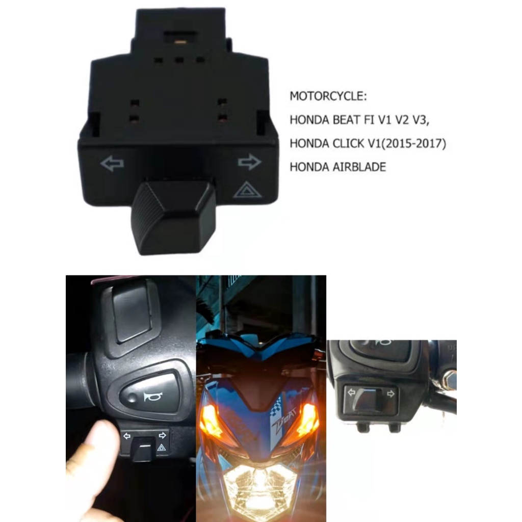 Hazard Switch For Honda Beat Fi V1 / V2 Honda Click V1 | Shopee Philippines