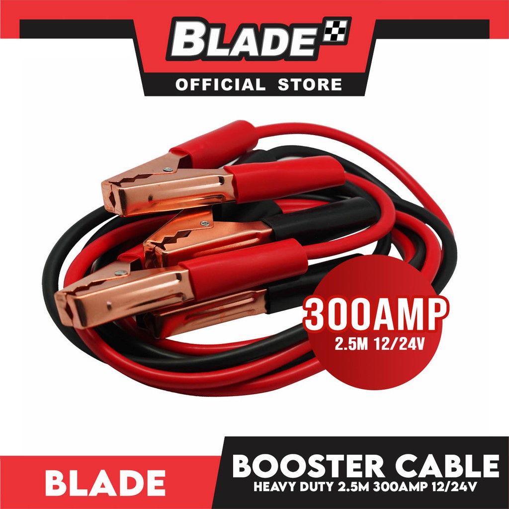 Blade Battery Booster Cable 300AMP Heavy Duty 2.5M 12/24V Tangle Free