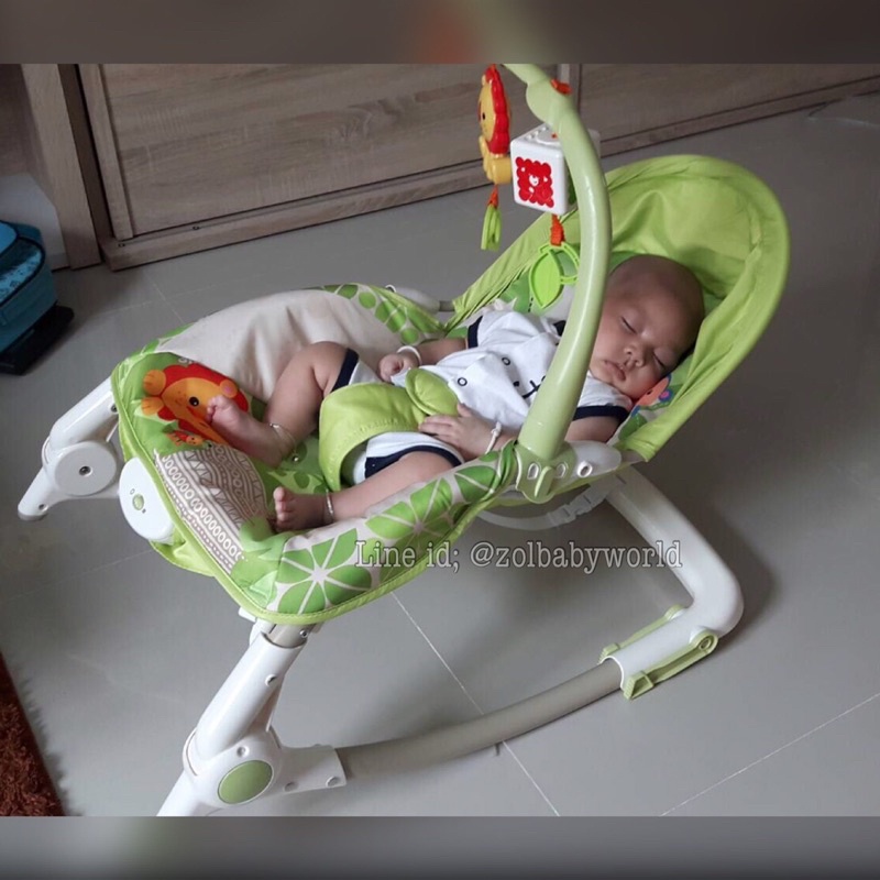 Green Automatic Vibrating Cradle Baby rocking chair | Shopee Philippines