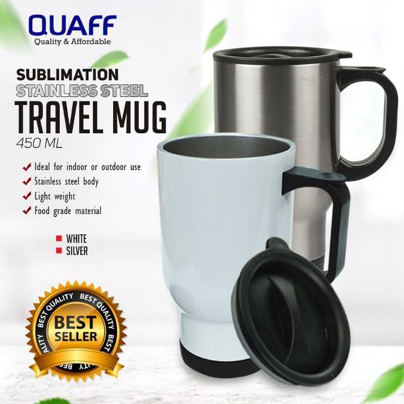 QUAFF TRAVEL MUG STAINLESS 450ml (25pcs/30pcs) | Shopee Philippines