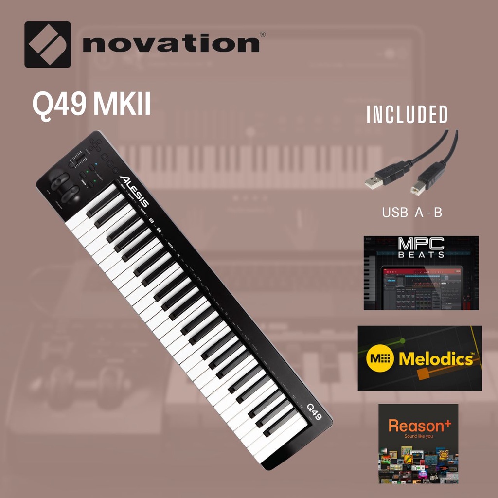 Alesis Q49 MKII 49-Key USB-MIDI Keyboard Controller | Shopee Philippines