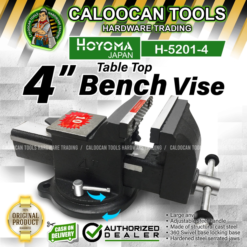 HOYOMA Japan Bench Vise / Steel Vise (4", 6", 8") CALOOCAN TOOLS