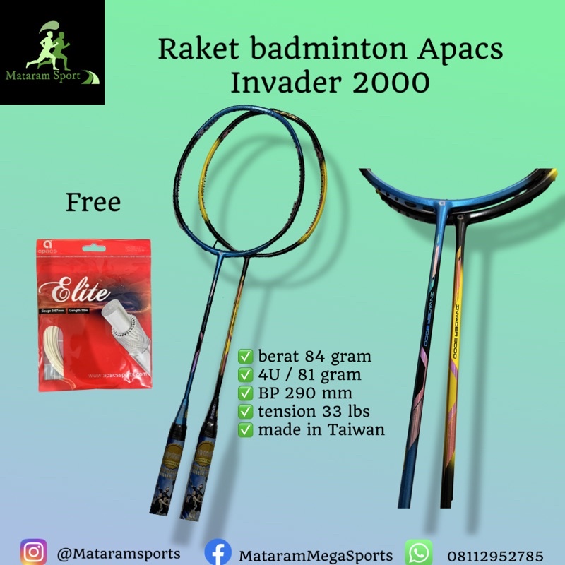Apacs INVADER 2000. badminton Racket | Shopee Philippines