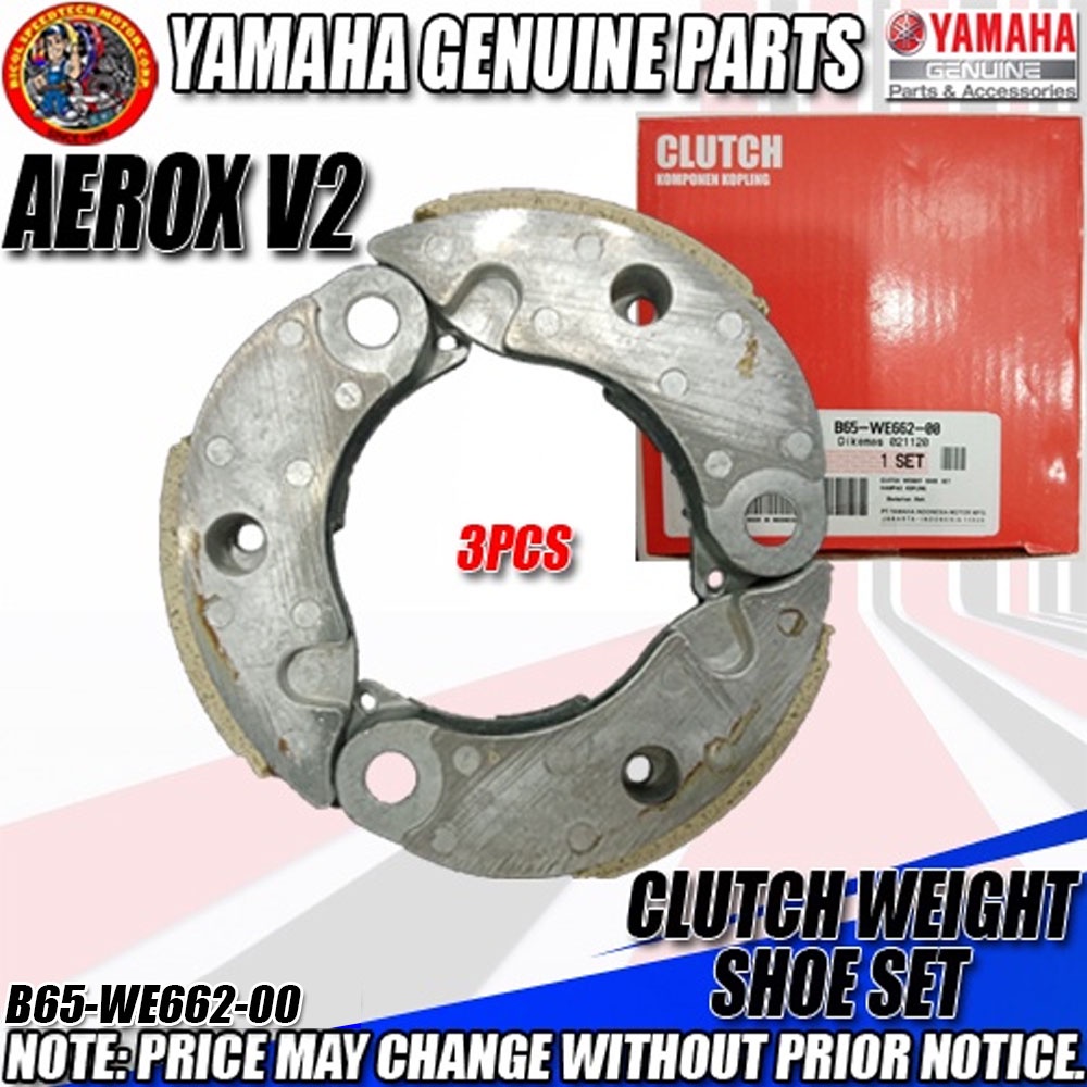 YAMAHA AEROX 155 V2 CLUTCH WEIGHT SHOE SET (YGP) (GENUINE B65WE66200