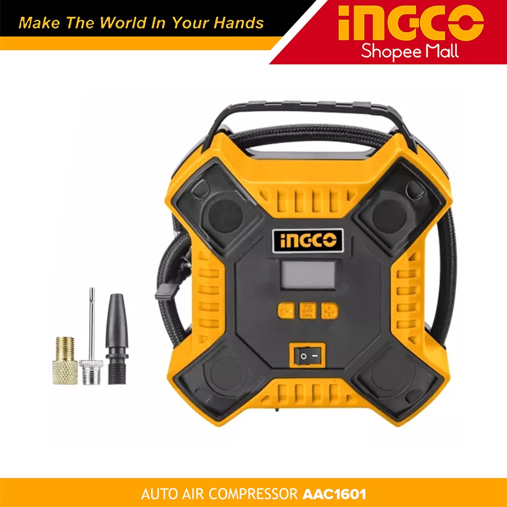 INGCO 12V Auto Air Compressor Tire Inflator Cigarette Lighter Type ...