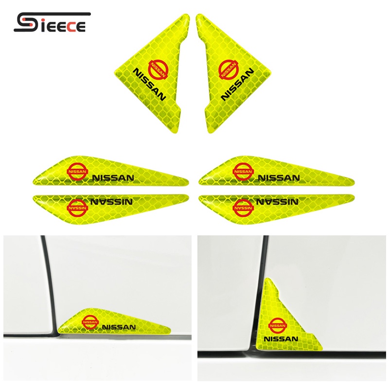Sieece Reflective Car Door Corner Protector Cover AntiScratch Door