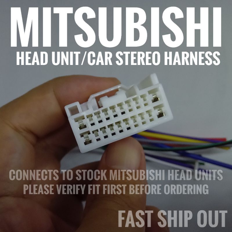 1pc 20pin Mitsubishi Car Stereo Wiring Harness Connector Head Unit