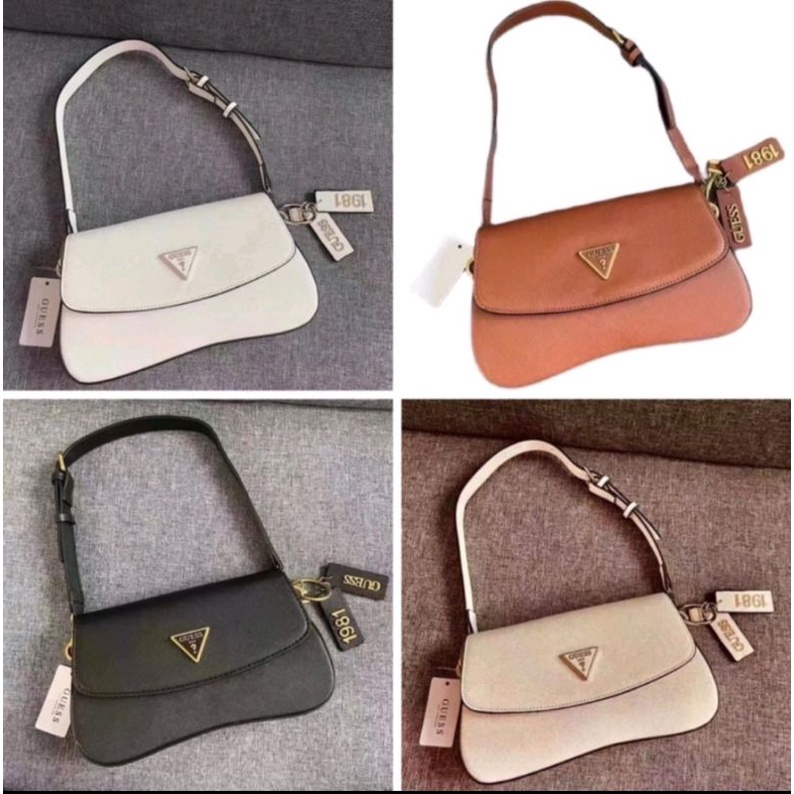 GUESS CORDELIA FLAP SHOULDER BAG with sling | Shopee Philippines