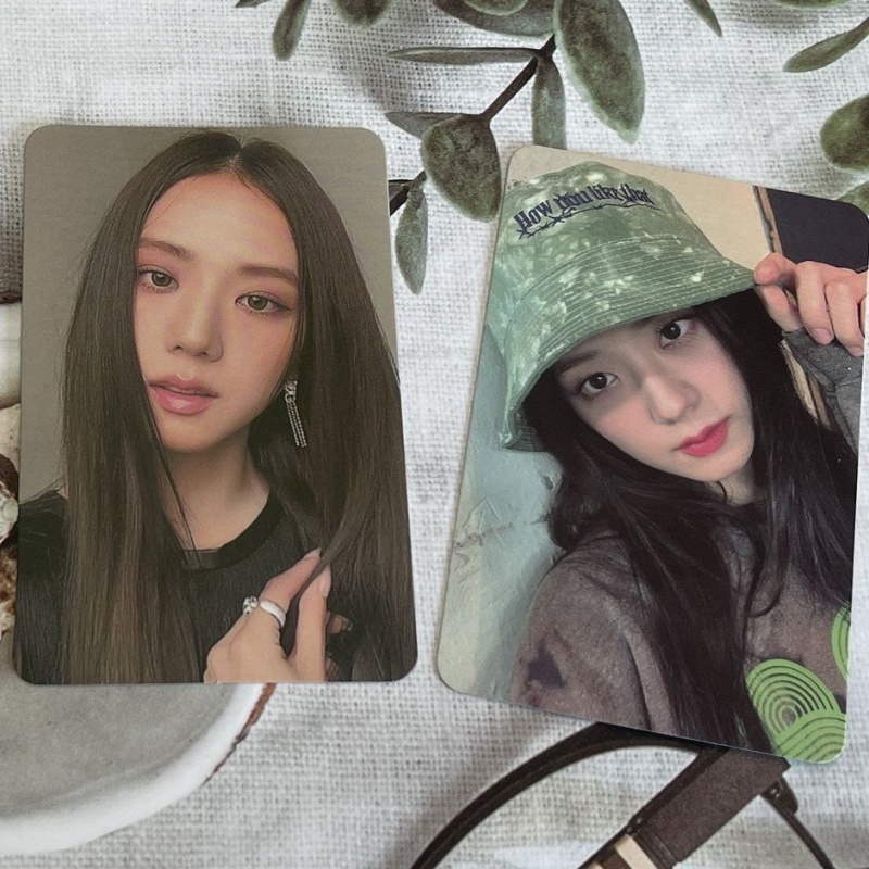 Kim jisoo Photocard blackpink jisoo blackpink jisoo Beret Hair Straight