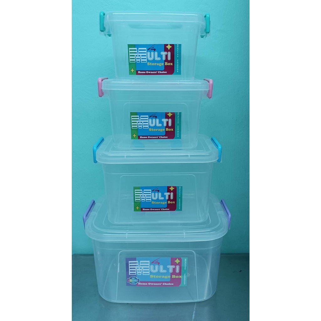 Storage Box w/ Handle ( SB 1 / 2 / 3 / 4 ) RANDOM COLOR | Shopee ...