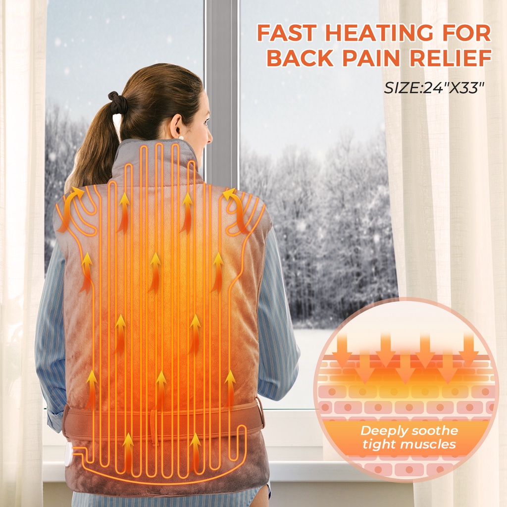 Humicatro Heating Pad for Back Pain Relief,Large Electric Heating Pad ...