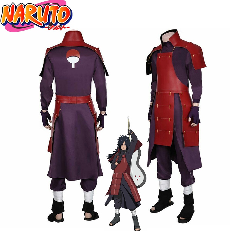 Authentic Uchiha Naruto Madara Cosplay Outfit Play Role For | Shopee ...