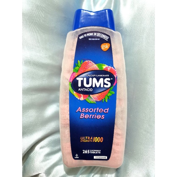 Tums Antacid 1000mg Ultra Strength Assorted Berries Gerd Acid Support