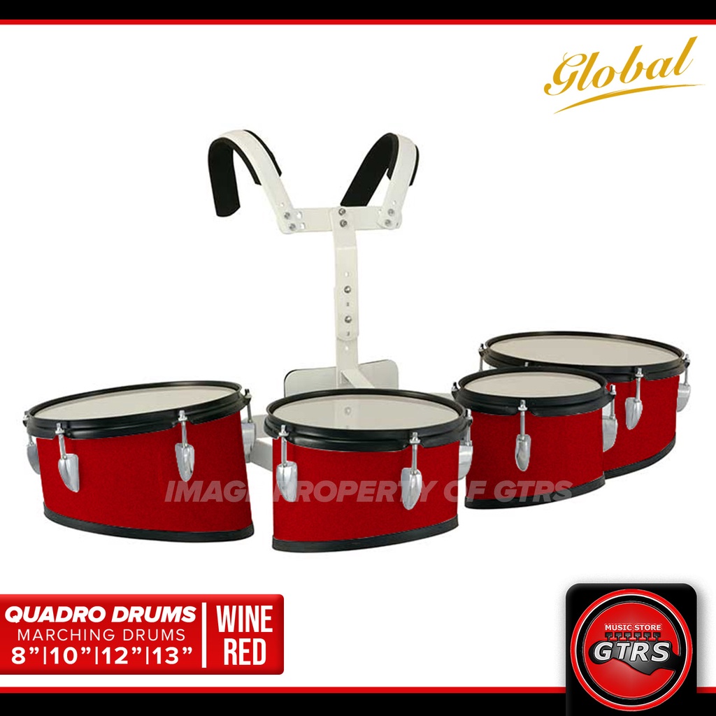 Global 4Piece Quadro Marching Drum Set Shopee Philippines