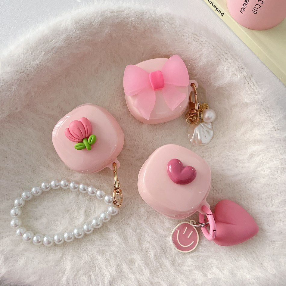 ins flower chain for Baseus WM02 case Cute Silicone Earphone Cover with ...
