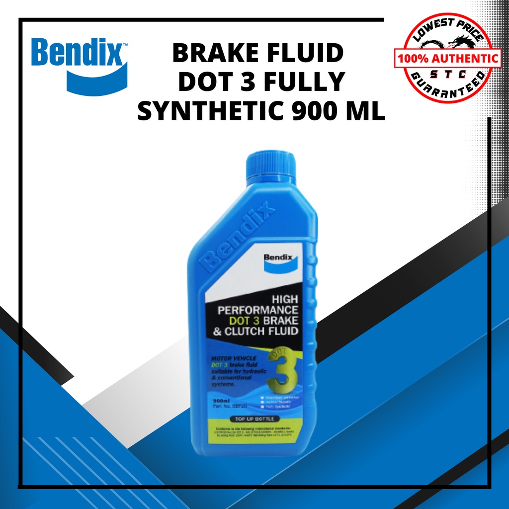 BENDIX BRAKE FLUID DOT 3 900ML (FULLY SYNTHETIC) Shopee Philippines