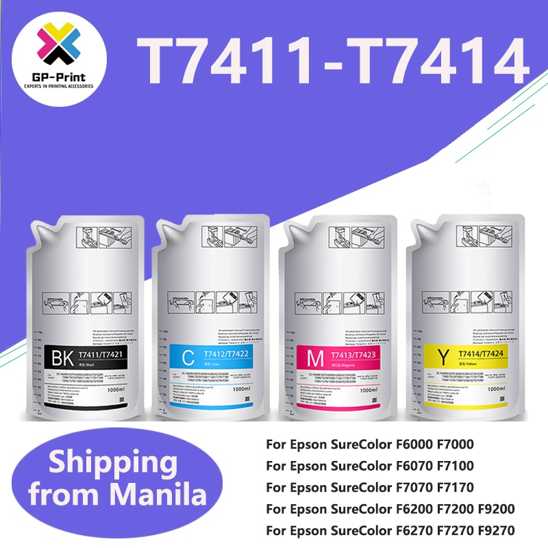 For epson T7412 T7411 T7414 T741x Ink Packs 7412 for Epson F6000 F6070 ...