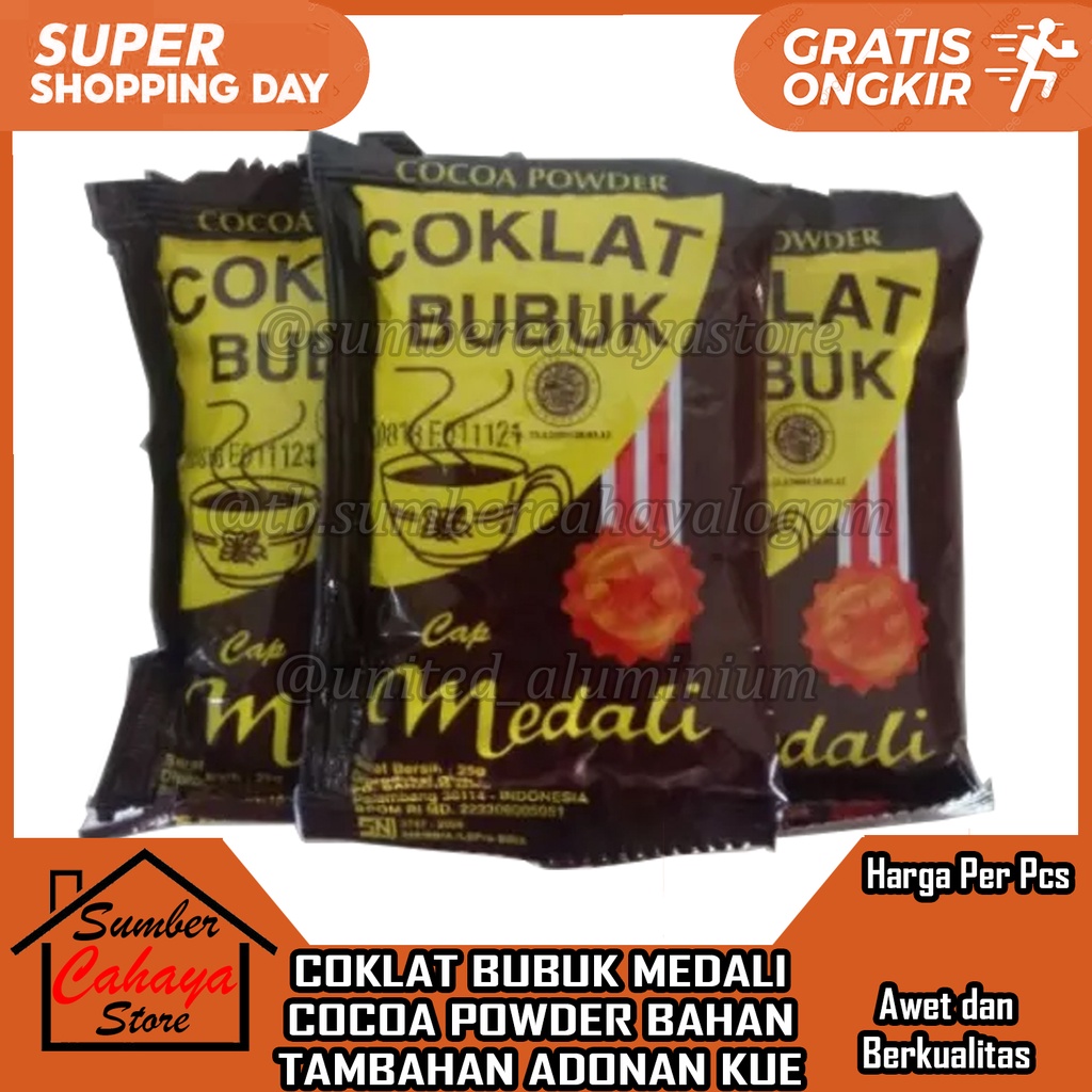 CHOCOLATE POWDER MEDAL 25GR COCOA POWDER 25 GR SACHETAN SACHET ...