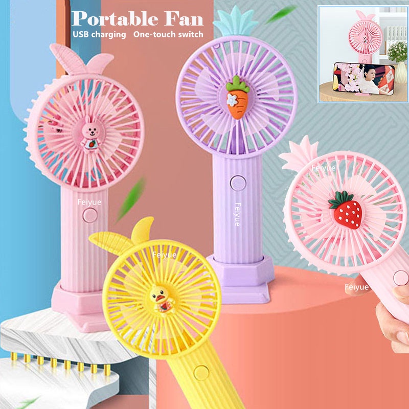 cute mini portable small handy fan USB rechargeable chargeable