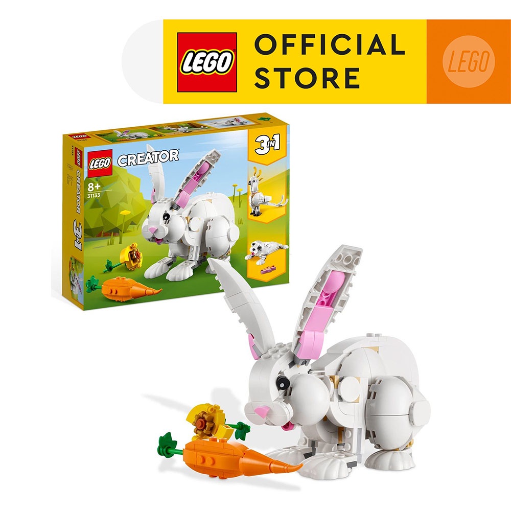 LEGO® Creator 3 in 1 31133 White Rabbit, Age 8+, Building Blocks, 2023