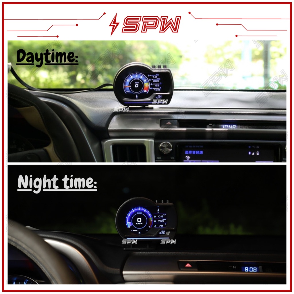 Universal OBD+GPS Meter Gauge OBD2 OBD Meters Axia Myvi Bezza Vios City ...