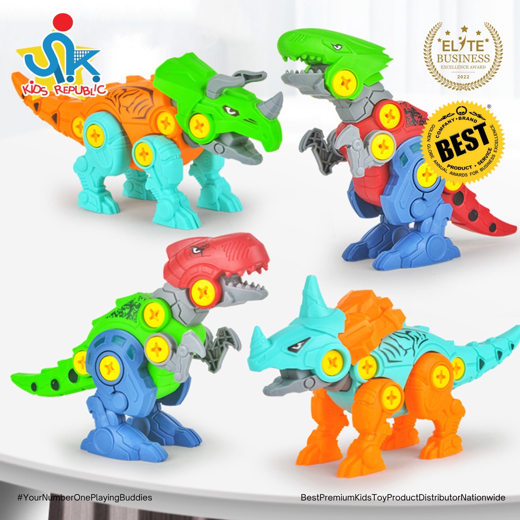 DIY Assemble Dinosaur easy and fun toy (Tools Included) | Shopee ...