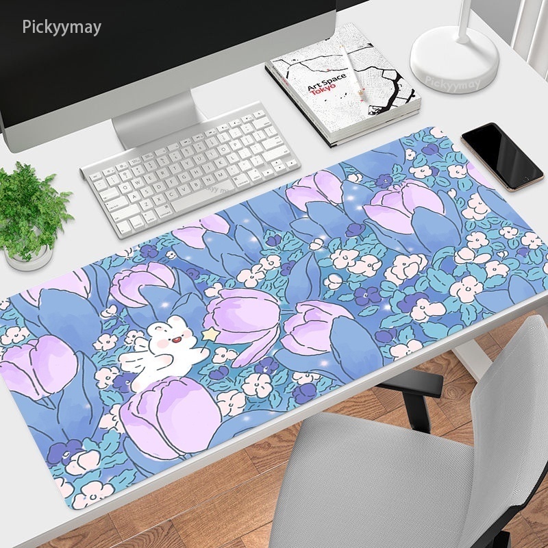 Cute cartoon mouse pad Kawaii rabbit large 800 * 300 * 3mm extended ...