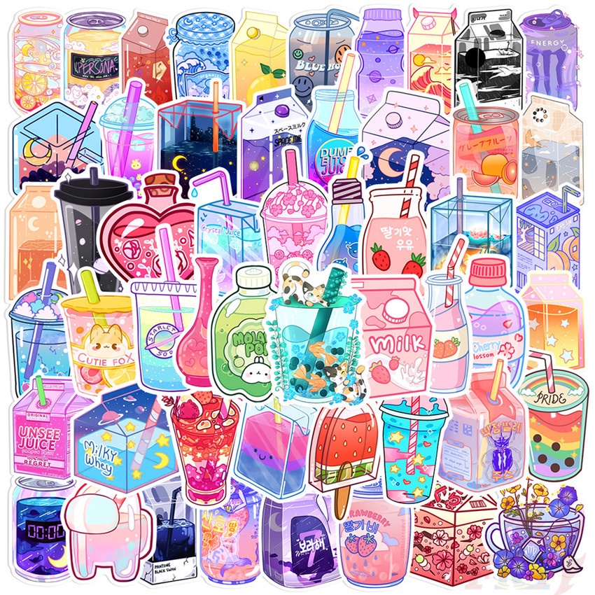 Japan Flavored Drink Art Series 03 Stickers 50Pcs/Set Waterproof DIY ...