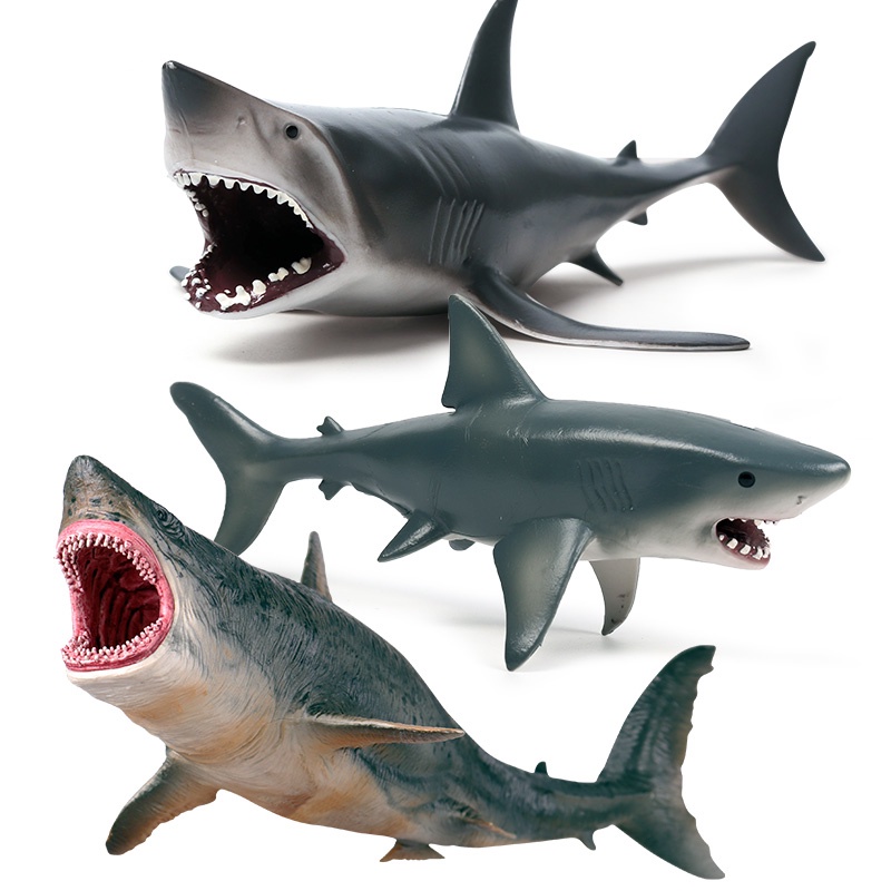 Savage Ocean Marine Megalodon Big Shark Lamnidae Action Figures Sea ...