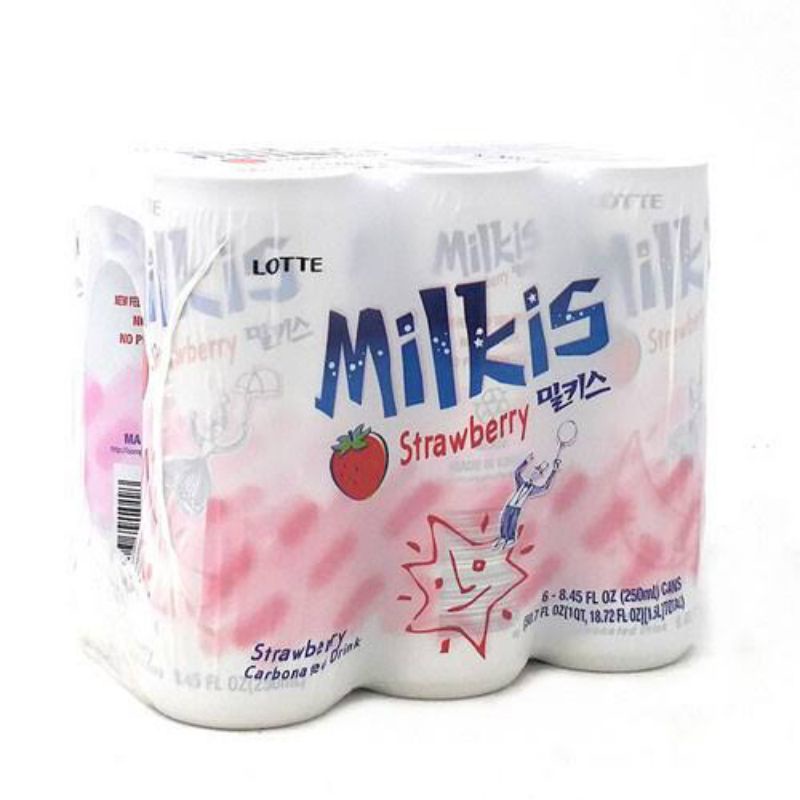 Milkis 250mlx6 Korean Lotte Milkis Carbonated Milk And Yogurt Flavor Drink Shopee Philippines