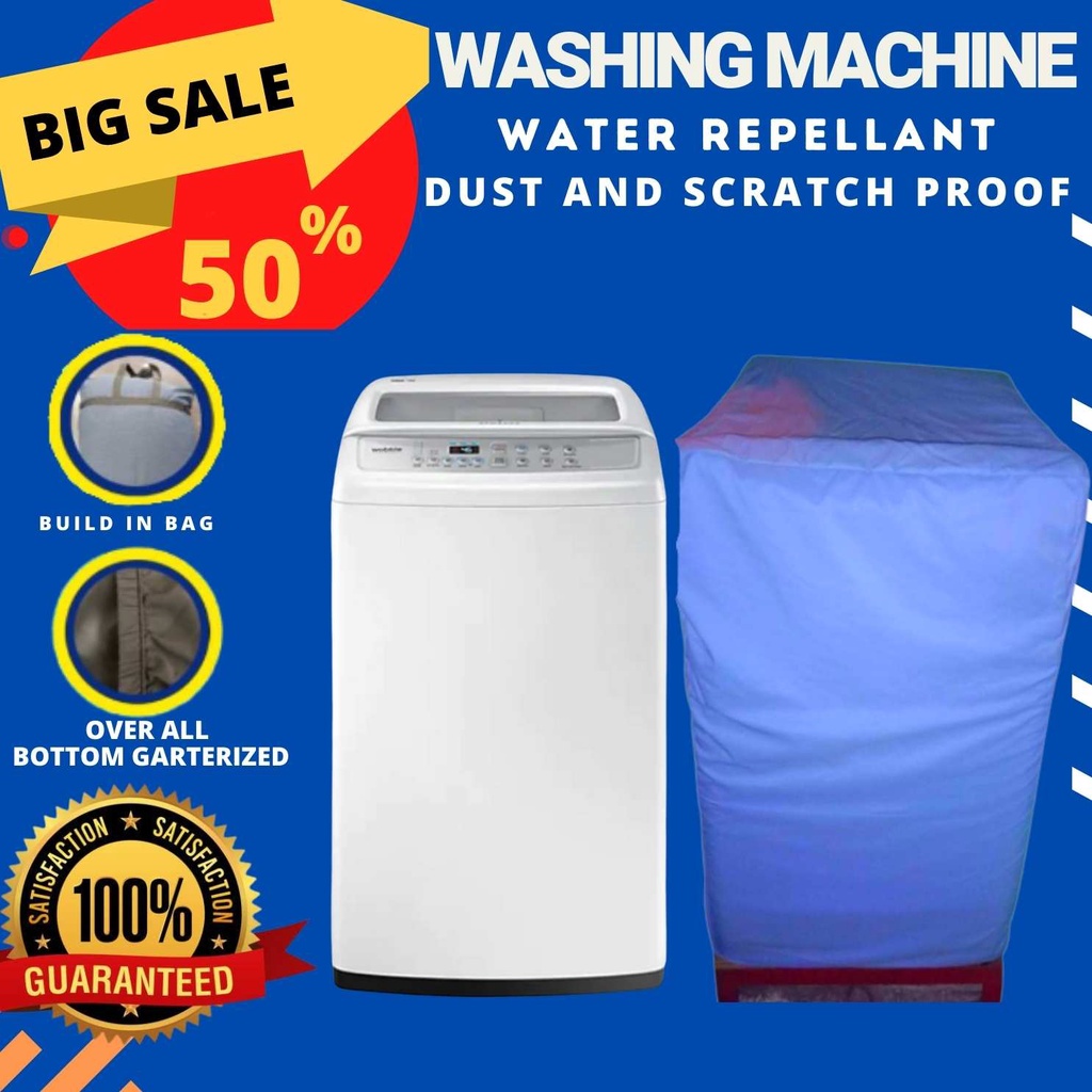 AUTOMATIC WASHING MACHINE COVER WATER REPELLANT AND DUST PROOF | Shopee ...