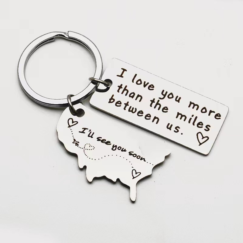 [Coisíní] Long Distance Love Keychain ldr keychain Love Keychain Map