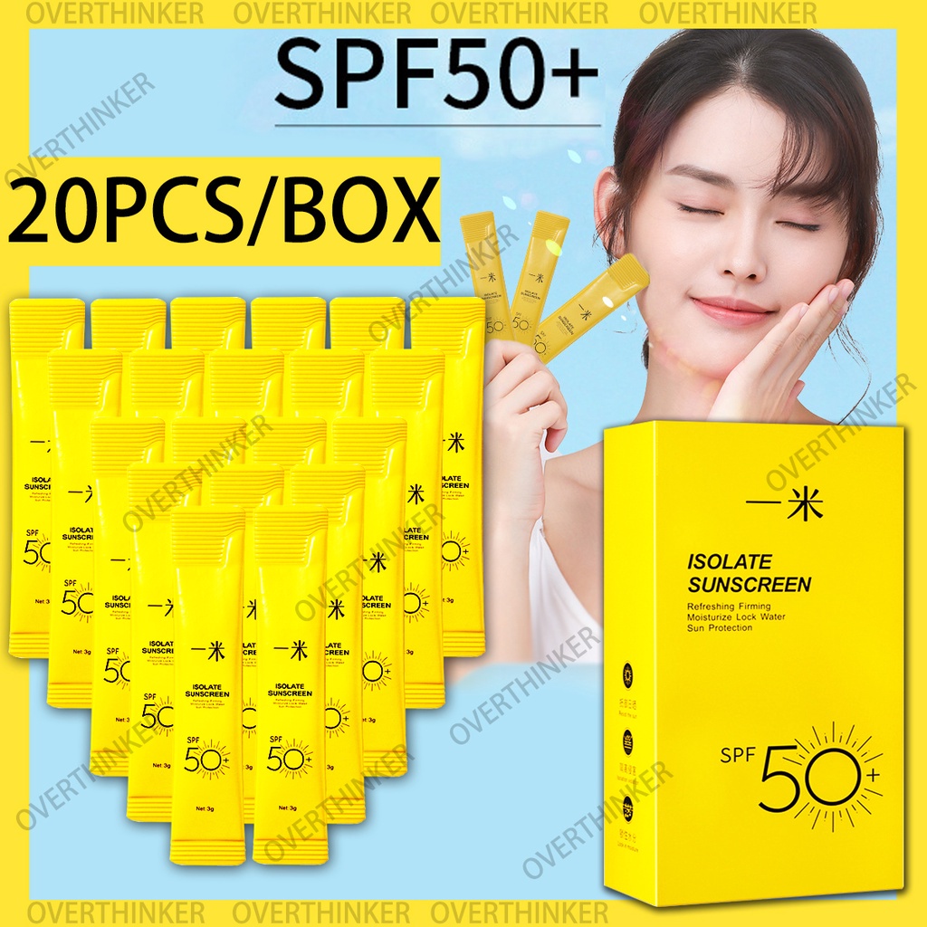 Isolate Sunscreen Spf 50 Suncream Face Body Sunblock Cream Uv Protection Whitening Outdoor 2589