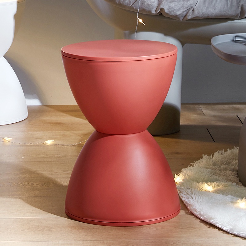 Small Creative Hourglass Plastic Stool Simple and Fashionable