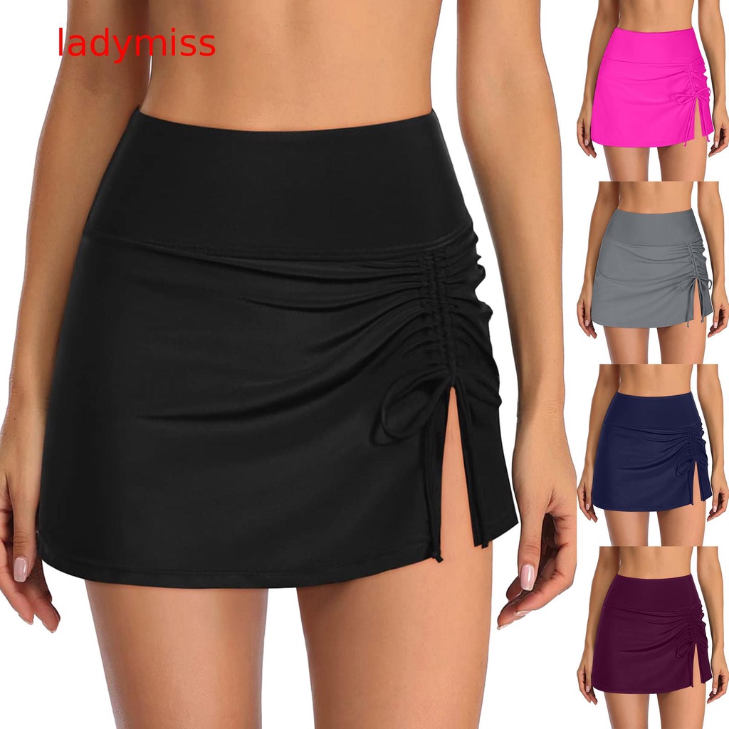 【Ladymiss*_*】 Women's Swim Skirt High Waisted Bathing Suit Skirt Bikini