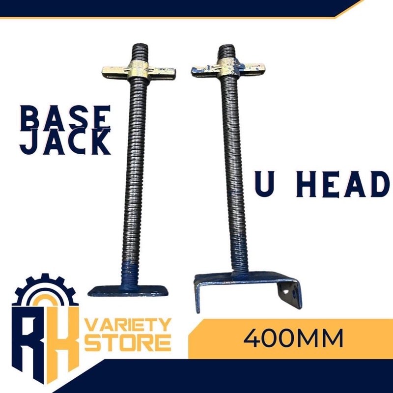 ADJUSTABLE BASE JACK and U HEAD STANDARD SIZE 30mm*400mm Shopee