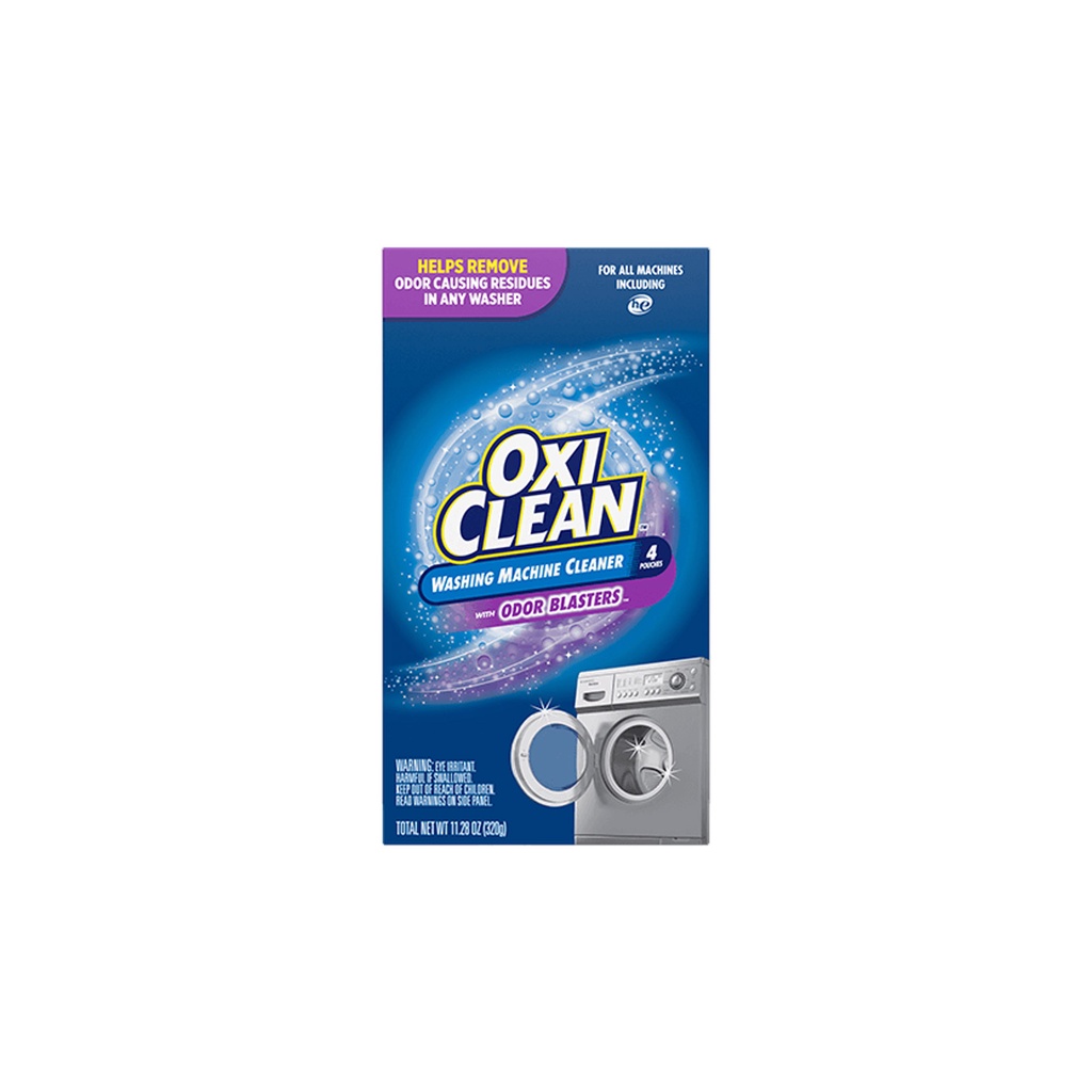 Oxi Clean Washing Machine Cleaner with Odor Blaster 4 Sachet of 80g ...