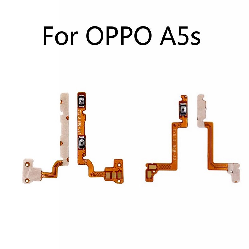 For OPPO A5S Power on / off Switch Button Side Volume Up Down Buttons Flex Cable Replacement
