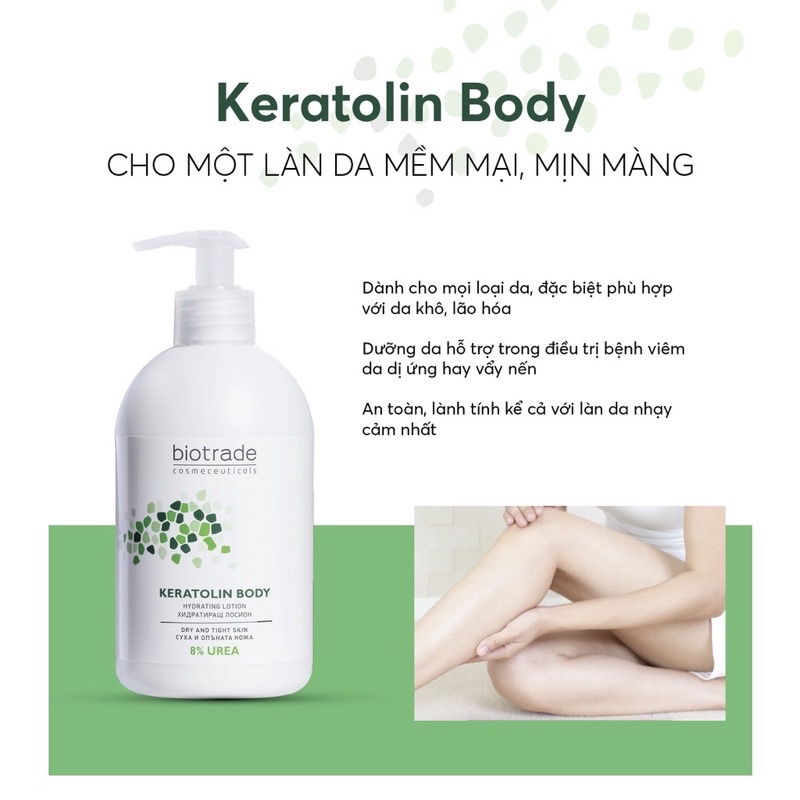 Biotrade Keratolin Body Hydrating 8 Urea Lotion, Body Moisturizer