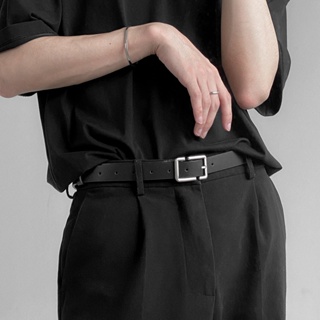 LEVAO Women's Black Elastic Thin Belt Fashion Decorative Dress