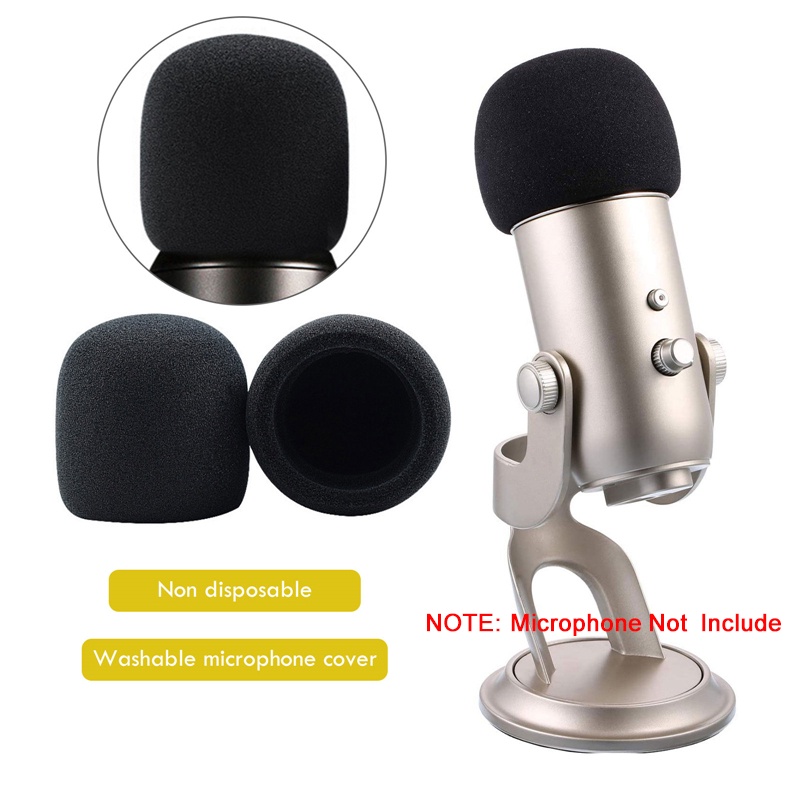 1Pcs Black Microphone Cover Sponge Foam Filter Windscreen Protector For ...