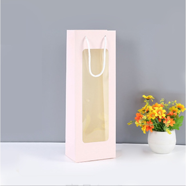 QJOQ.ph | Window Wine Bag Portable Wine Paper Bag giveaways paper bag ...