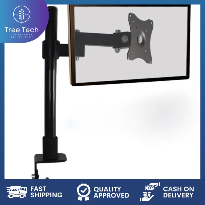 Single Gaming Led Monitor Bracket Mount Cclamp and Grommet options