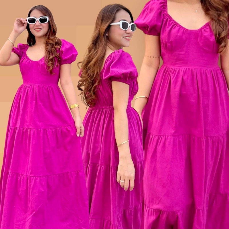 Stella Bustier Maxi Flowy Dress Shopee Philippines